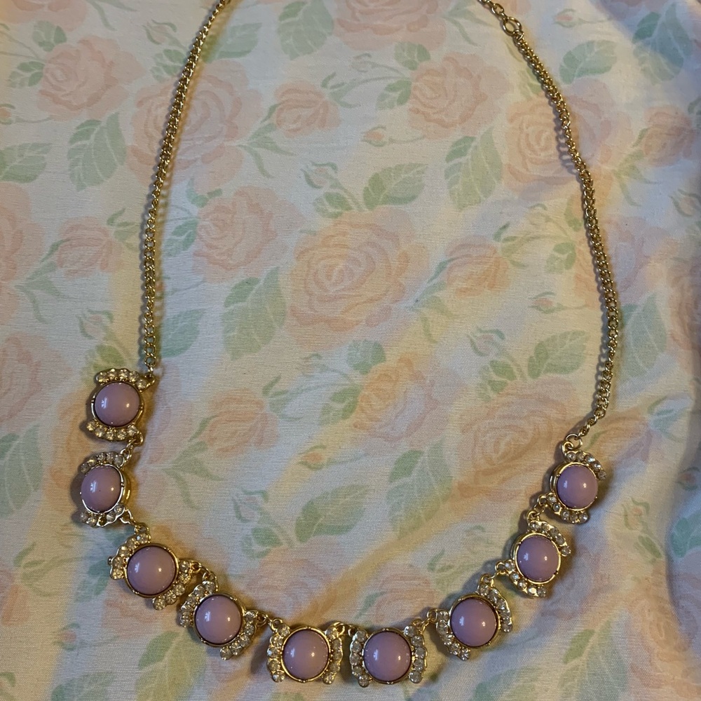 BEAUTIFUL Purple and Diamond Statement Necklace